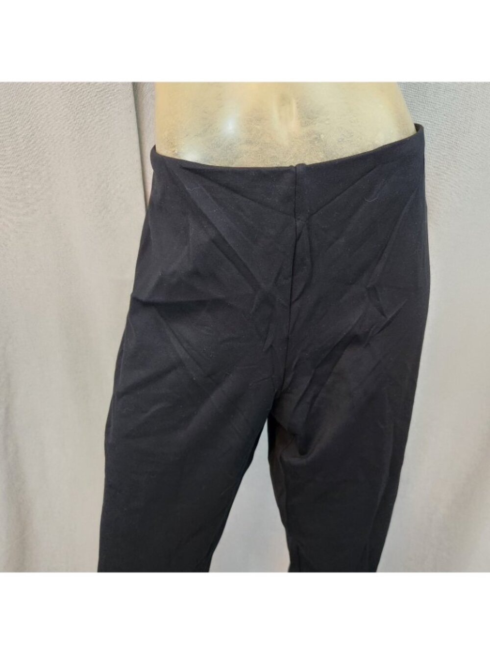 Chicos Solid Black Taper Ankle Pants Slacks Jegging Size 3 XL XLARGE 16 Stretch - Picture 2 of 6